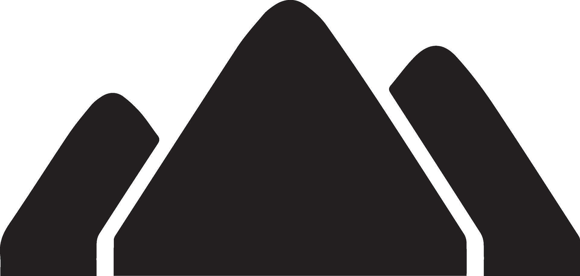 simple mountain with tree peak vector