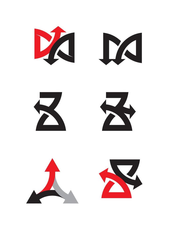 Logo for a company. Abstract arrows in the form of letters vector