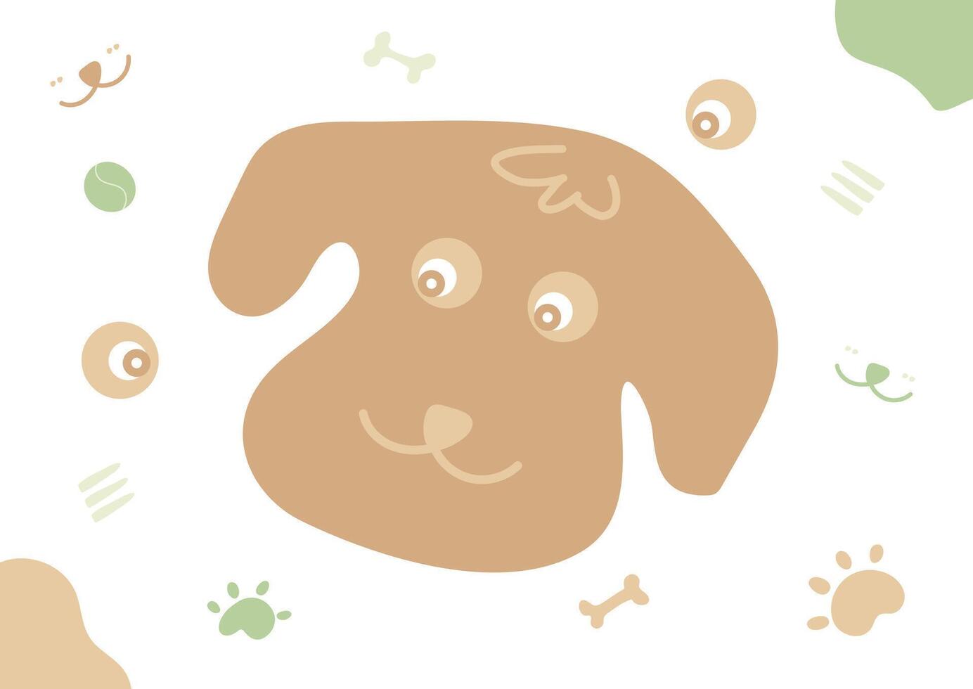 funny banner with little dog theme on background vector