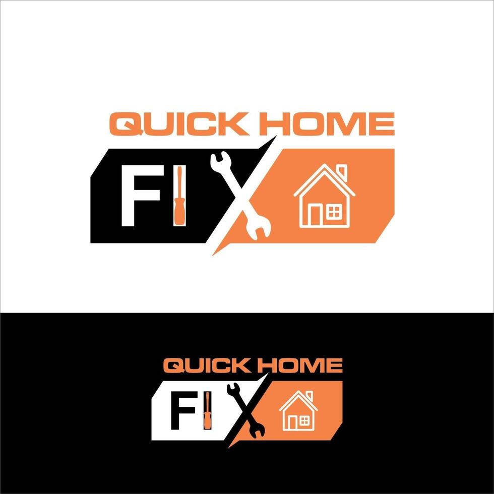 Home Repair Logo and home fix logo design. Home Repair company logo design template. vector