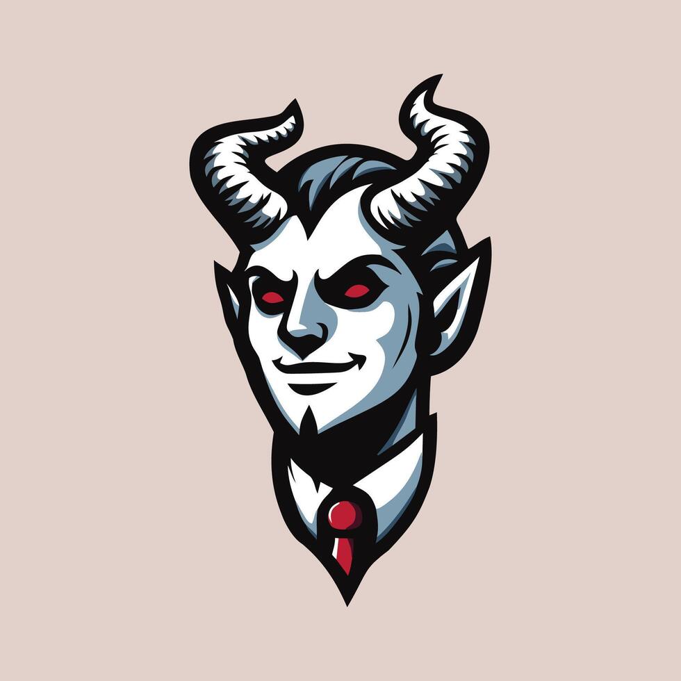 Devil evil logo design mascot art illustration vector