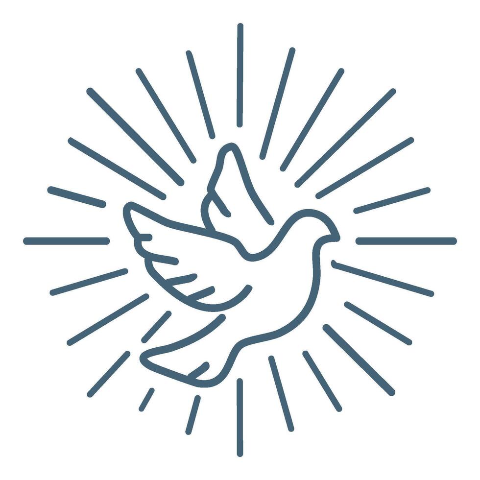 A medieval illuminated manuscript-style Holy Spirit icon vector