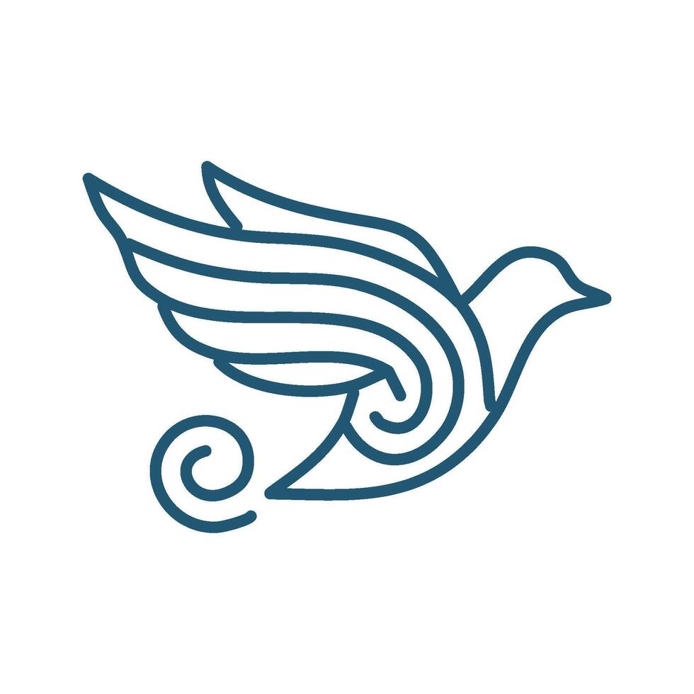 A dynamic Holy Spirit representation, where the dove is made of swirling fire and wind vector
