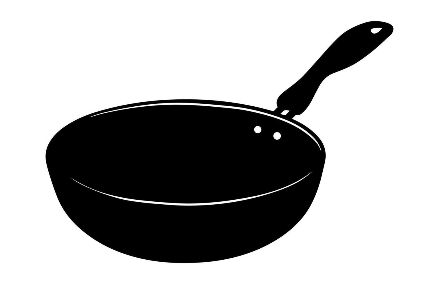 Frying Pan Silhouette vector