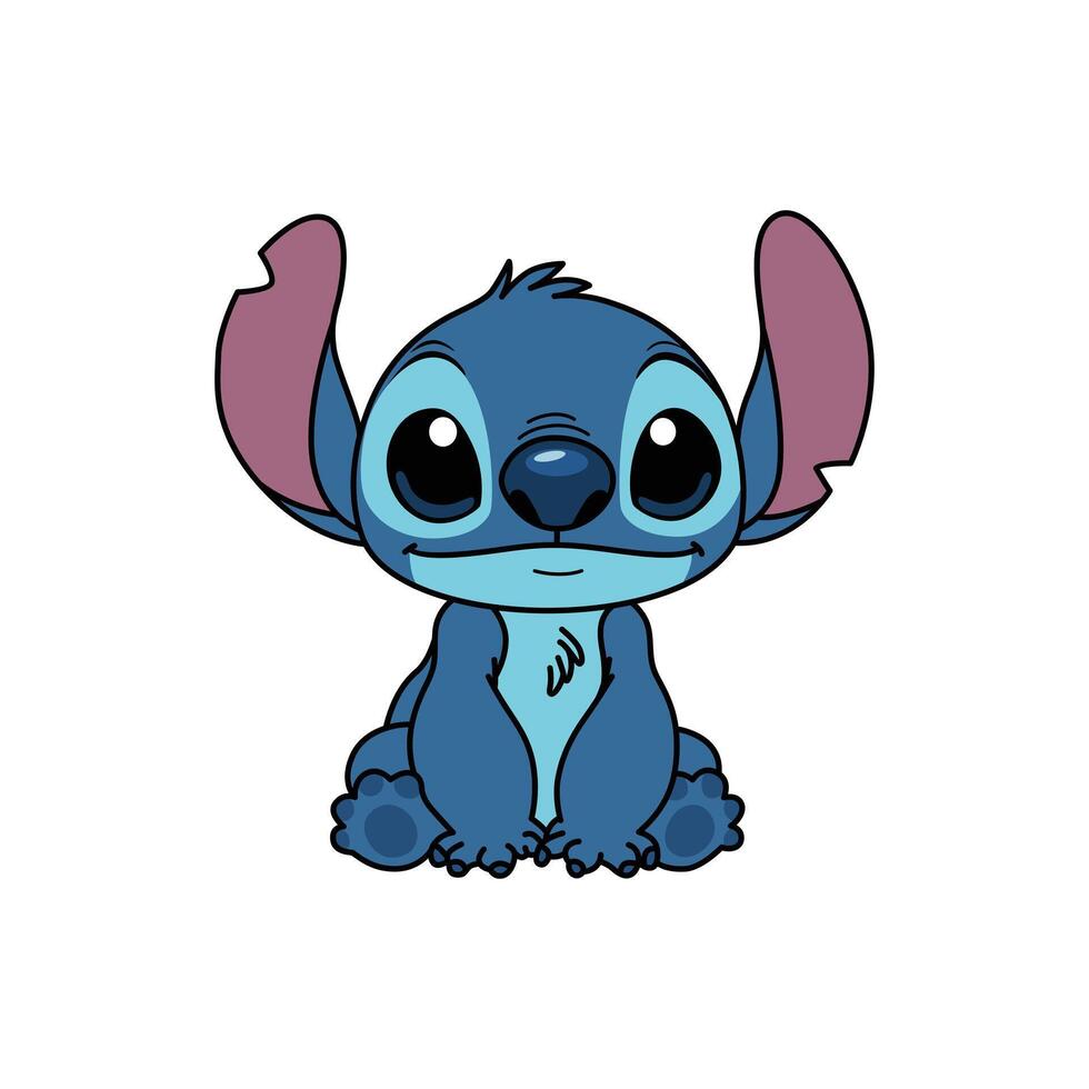 Sitting Stitch Blue vector