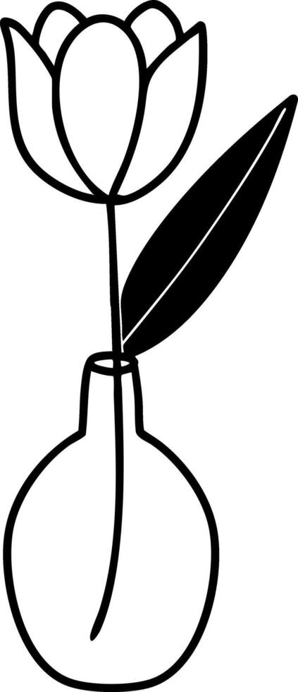 plant in a vase, for interior design use vector