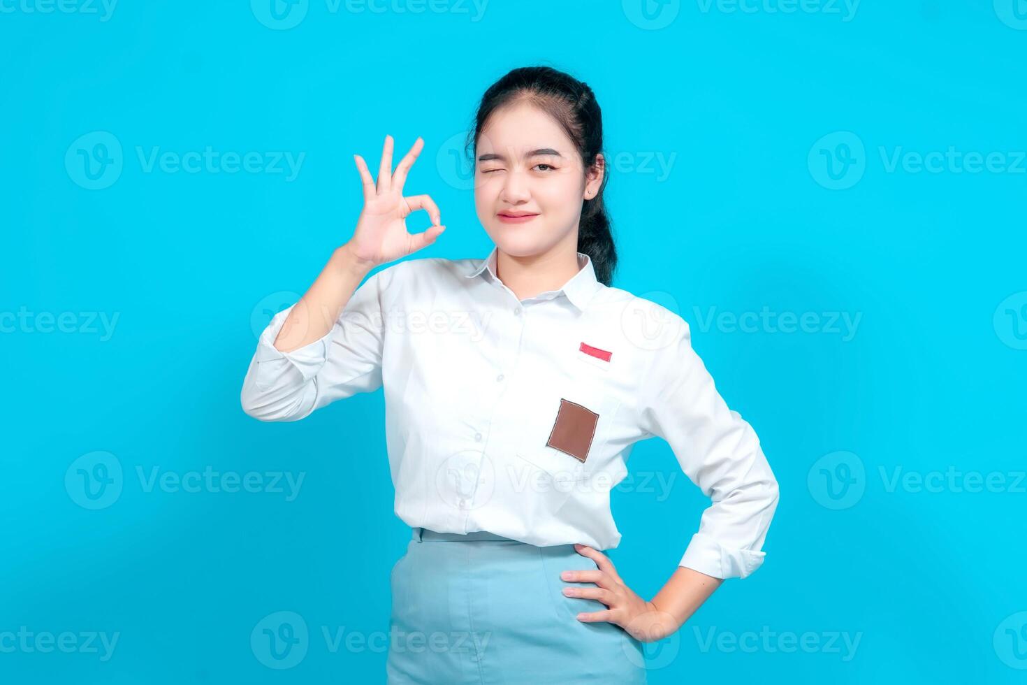 Student dressed in a uniform photo