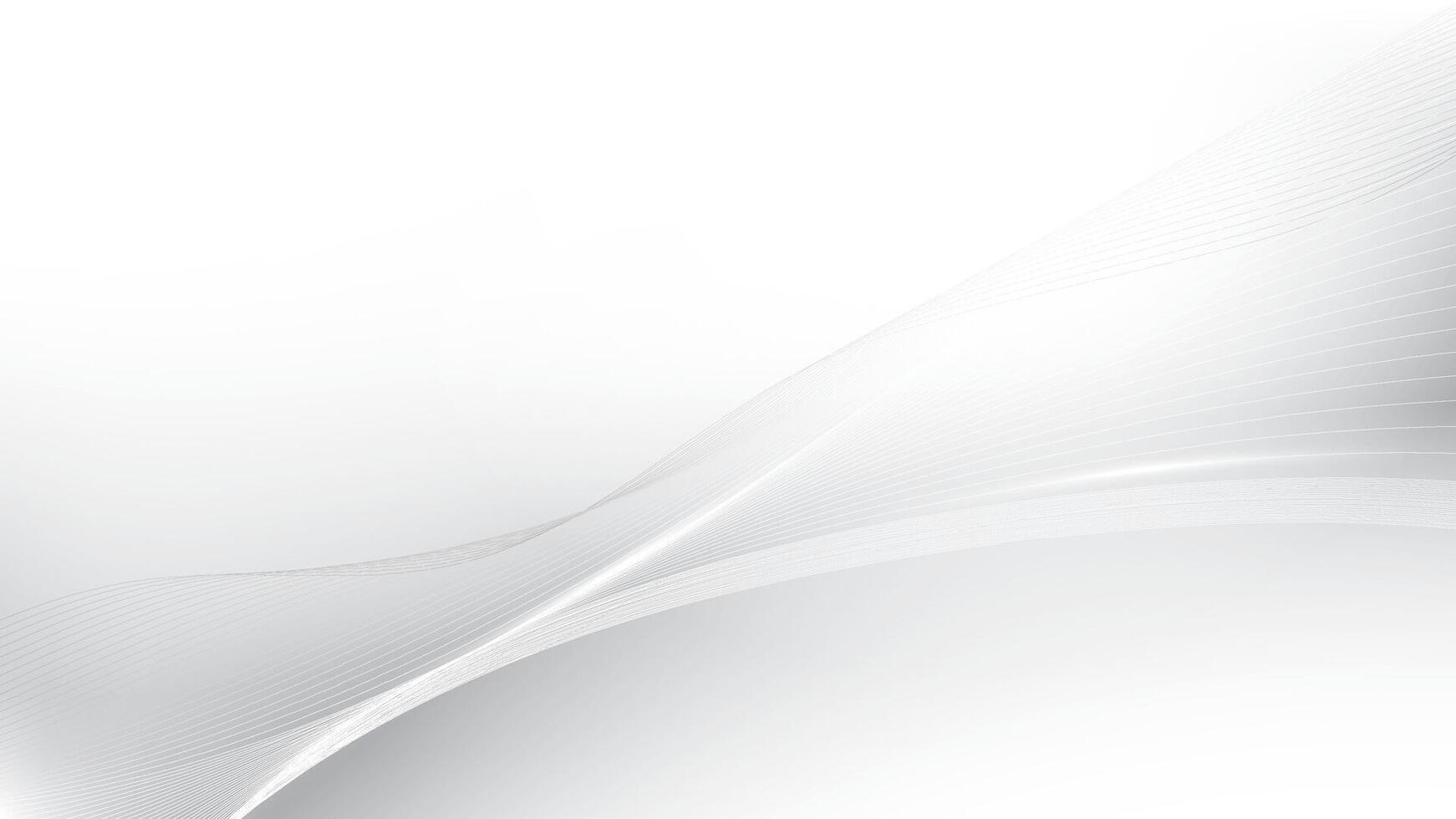 Abstract white and gray color, modern design stripes background with curve lines, wavy pattern vector