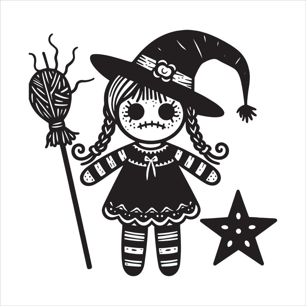 Dangerous Voodoo Doll vector