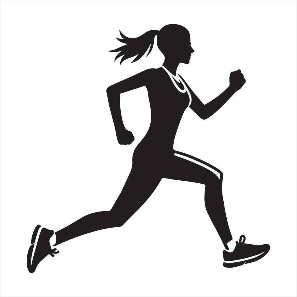 Chasing the Finish Line Runner vector