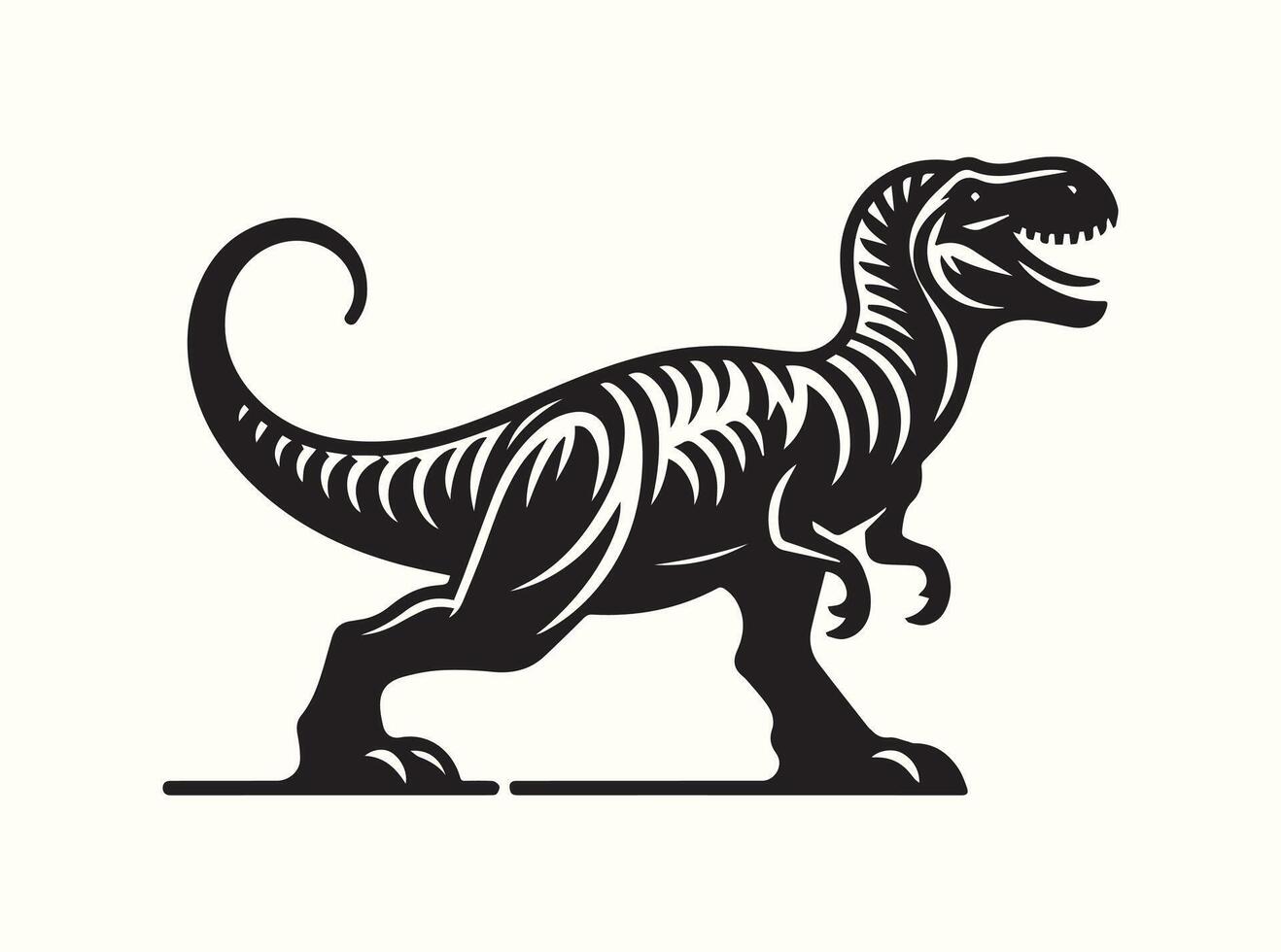 Stunning Black Dinosaur Silhouette Art for Unique and Creative Home Decor vector