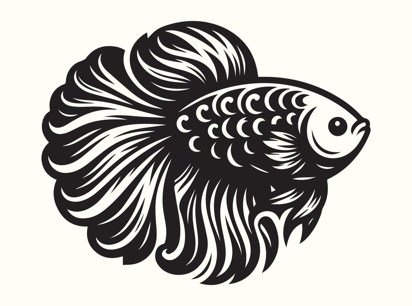 Bold Black Fish Silhouette Prints for Stylish and Nature-Inspired Home Decor vector