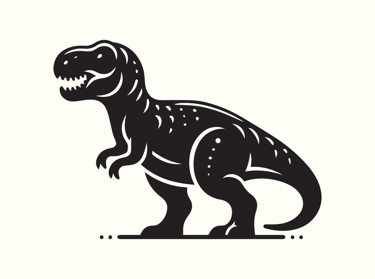 Bold Black Dinosaur Silhouette Wall Art for Stylish and Trendy Living Rooms vector