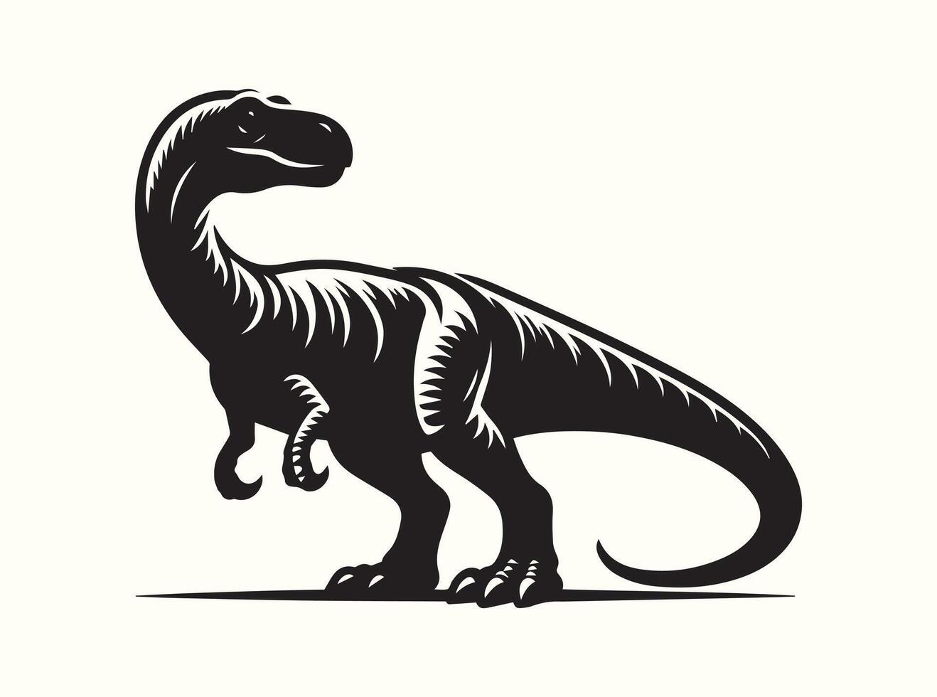 Unique Black Dinosaur Silhouette Prints for Home and Office Wall Decoration vector