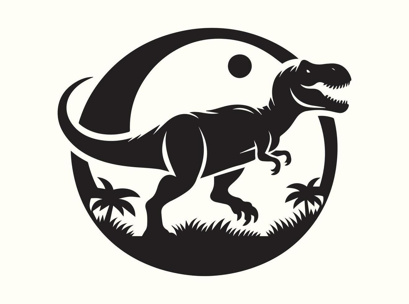 Black Dinosaur Silhouette Art Prints to Add a Touch of Prehistoric Style to Your Walls vector
