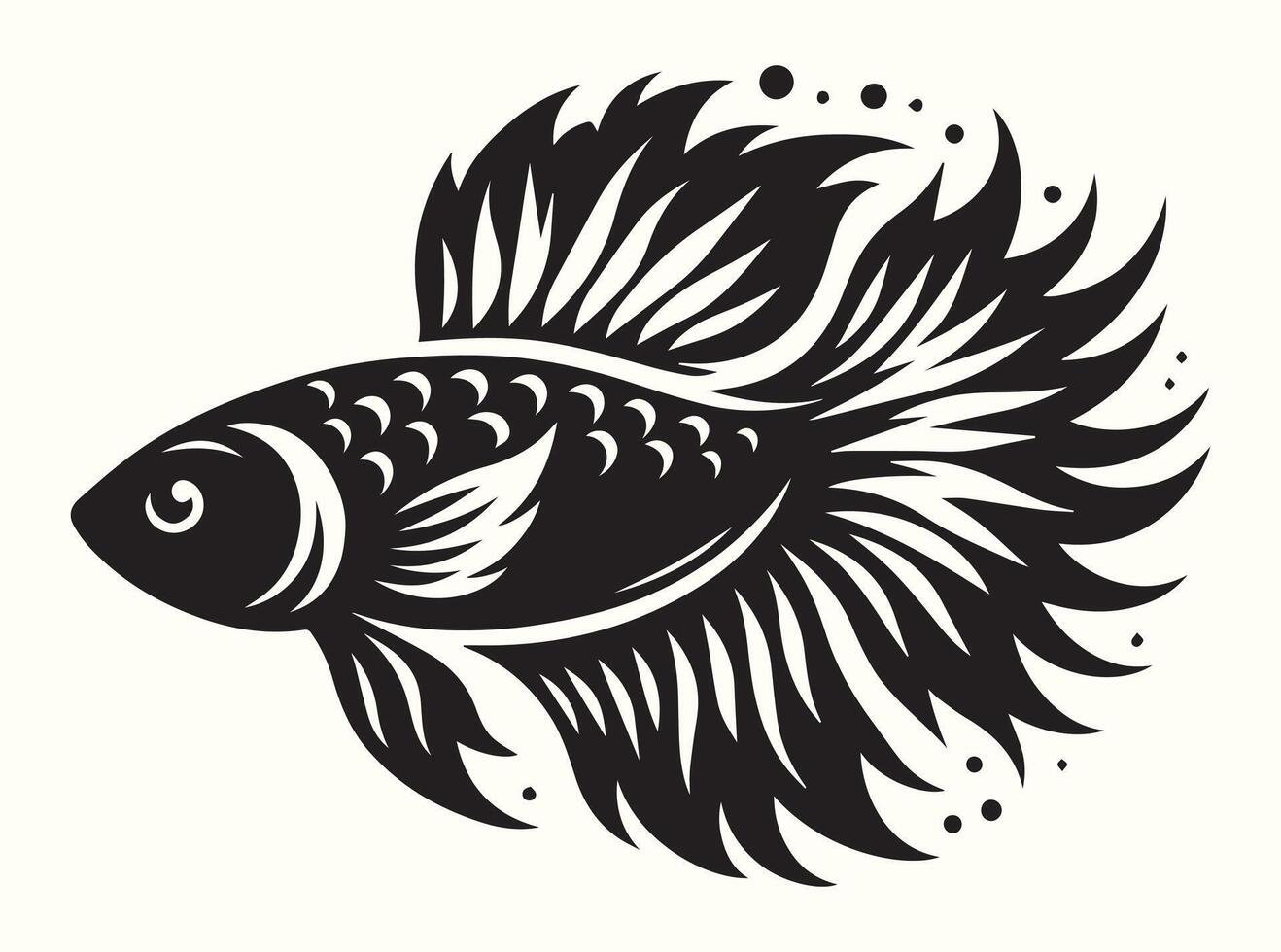 Stunning Black Fish Silhouette Art for Elegant and Creative Home and Office Decor vector