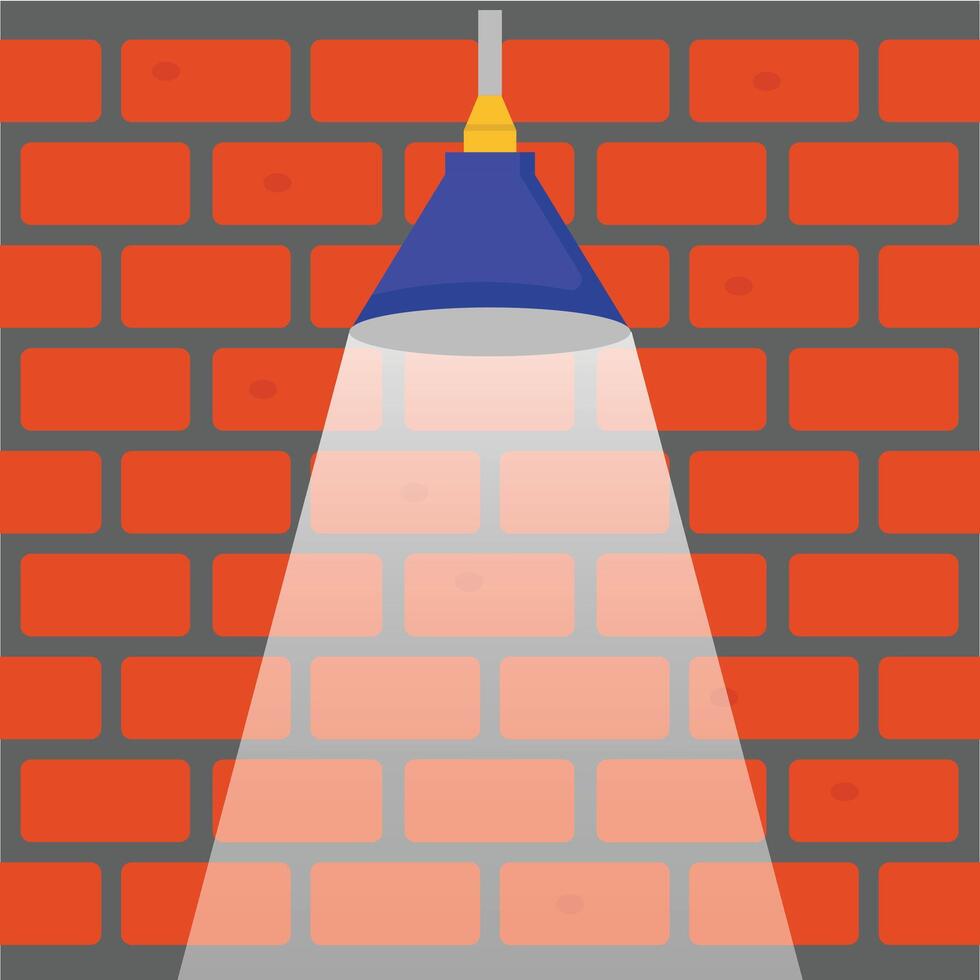 illustration of a wall with lights vector