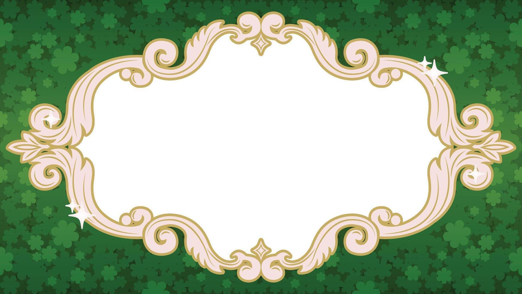 Vintage background with frame and leaves vector