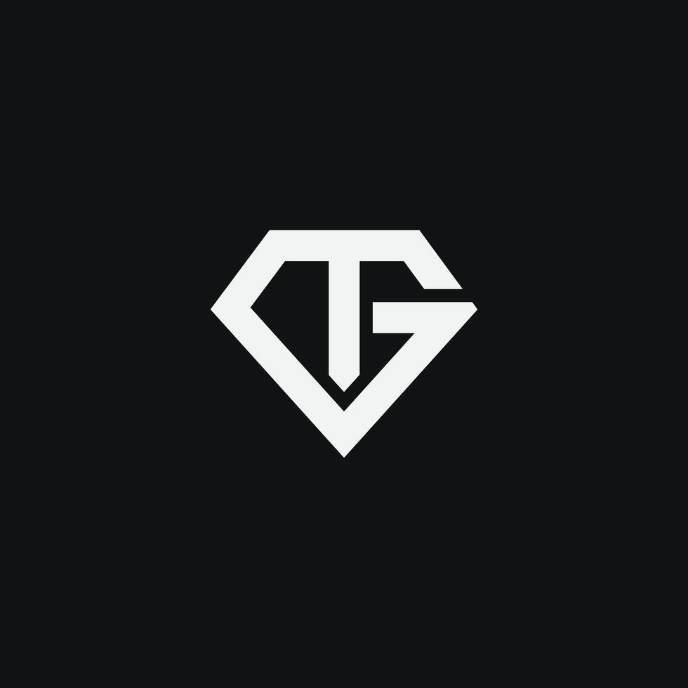 Abstract GT and TG letters monogram icon logo elements. vector