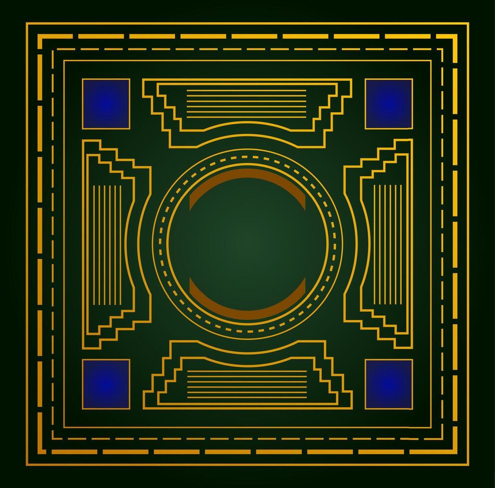 Geometric Art Deco Background Design Symmetrical and decorative patterns give a glamorous and exclusive impression. vector