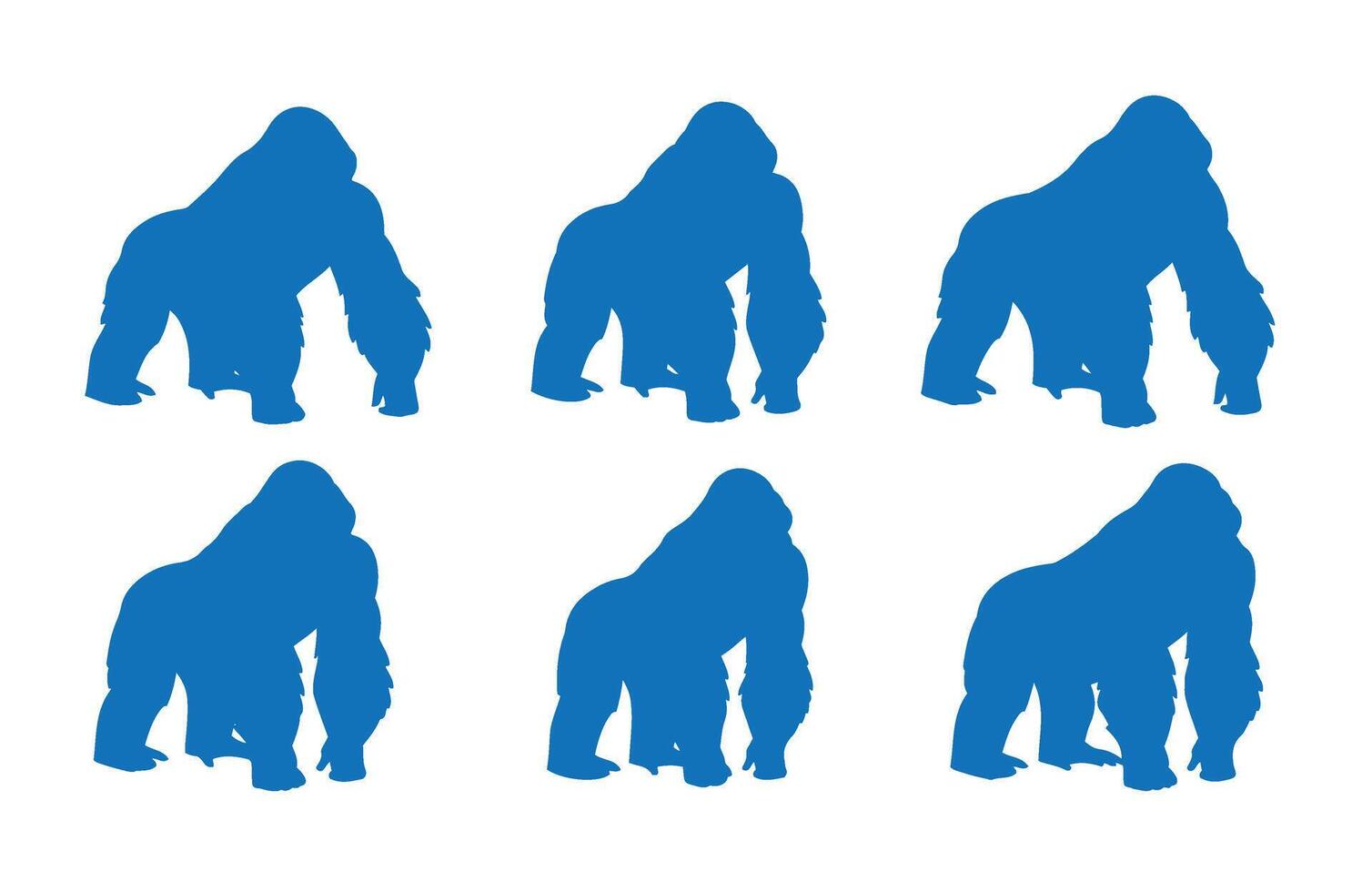 Gorilla Animal Illustration Creative Collection Shadows vector