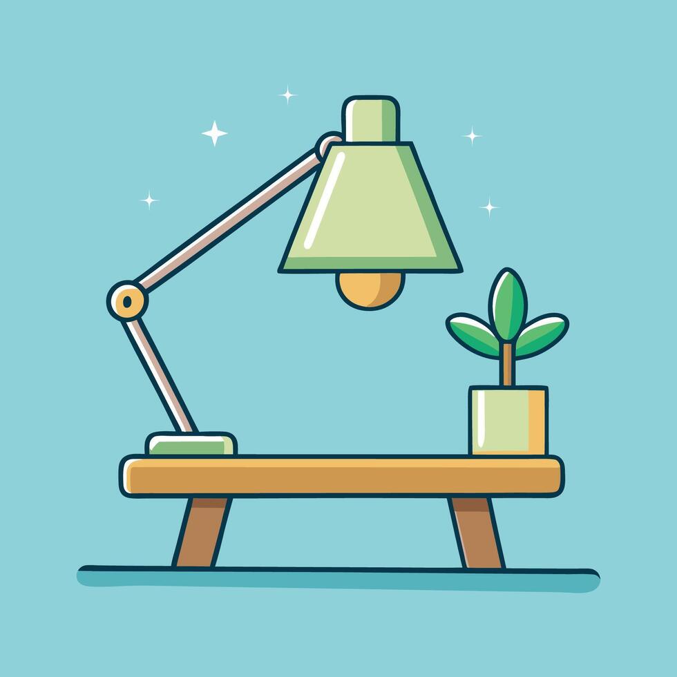 Table Lamp Icon Illustration vector