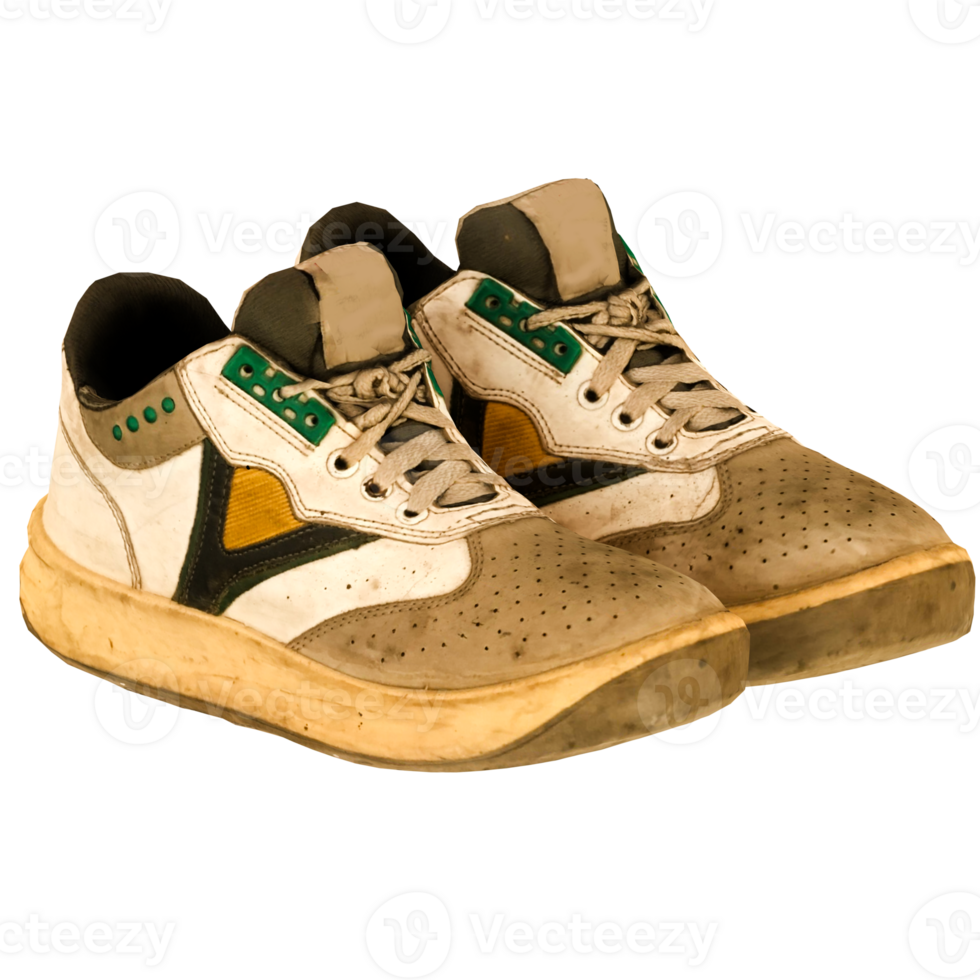 Dirty sneaker with transparent background png