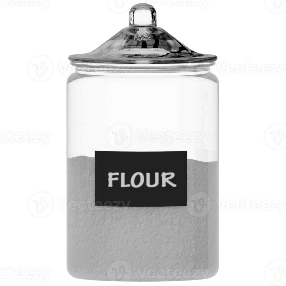 3d render flour with transparent background png