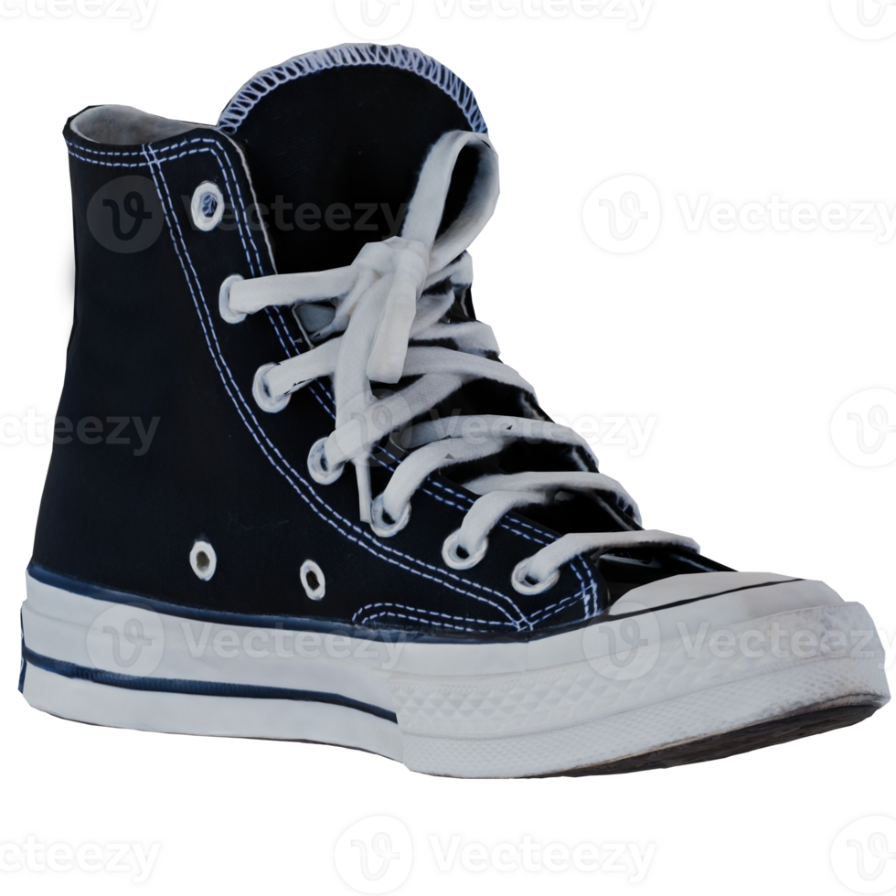 3d render blue sneakers with transparent background png