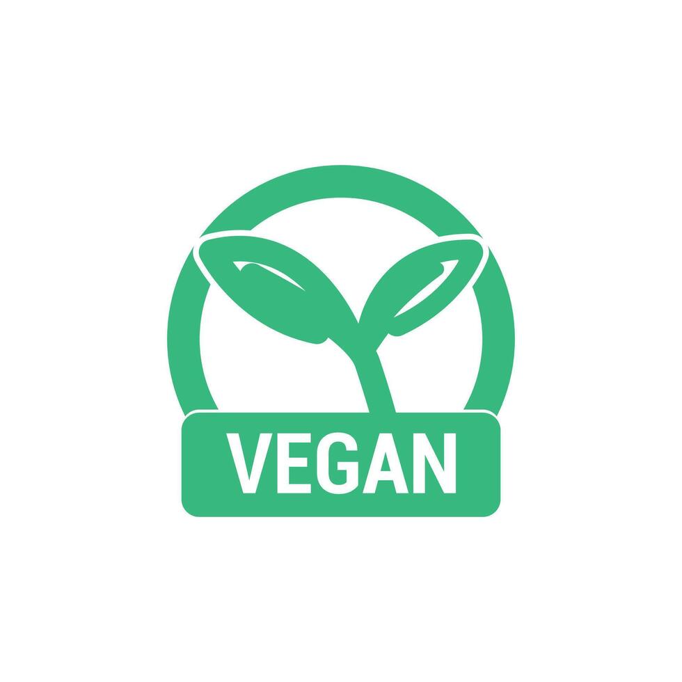 illustration of vegan label design, vegan slogan. vector