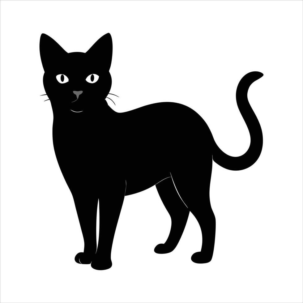 Bombay cat silhouette Cat vector