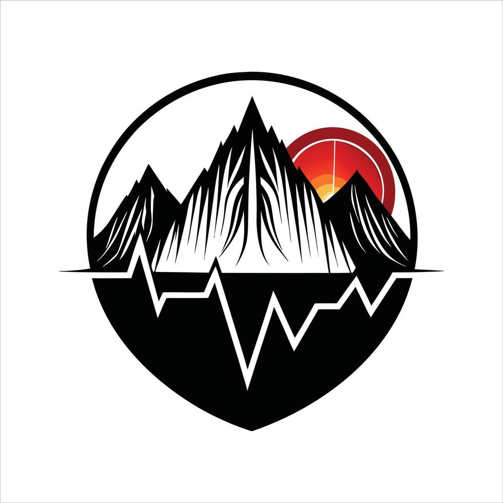 Mountain logo design vector