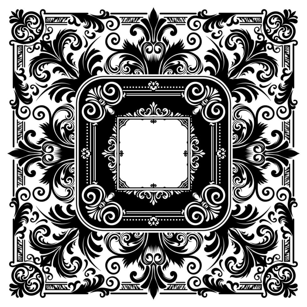 An elegant retro floral border for timeless design projects. vector