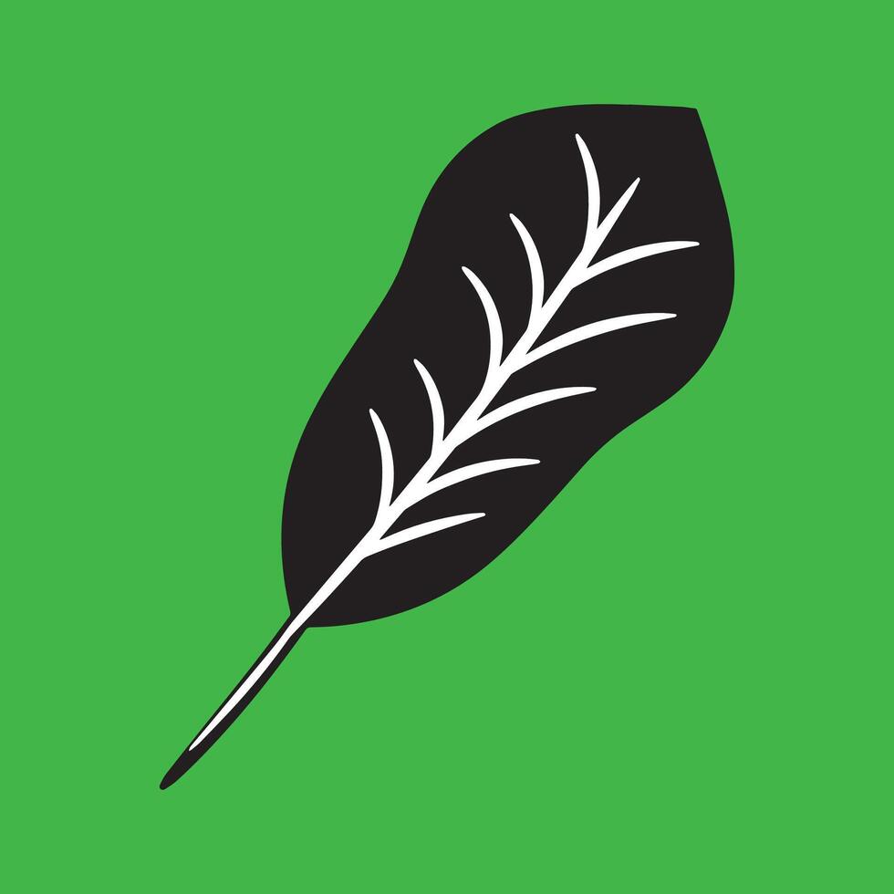 petiole logo with pinnate stem vector