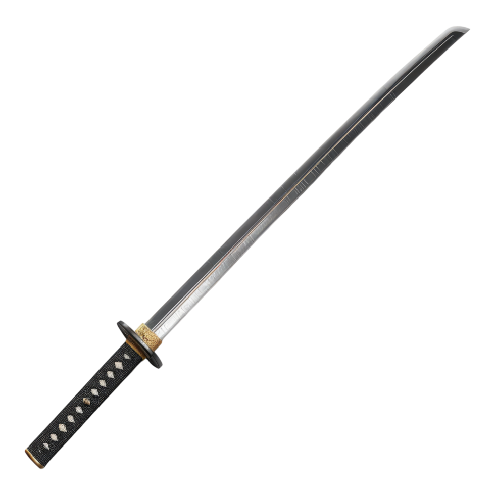 Samurai sword with a transparent background png