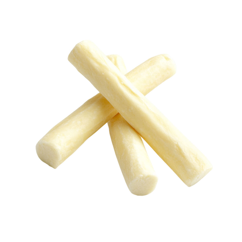 Mozzarella stick top view against a transparent background png