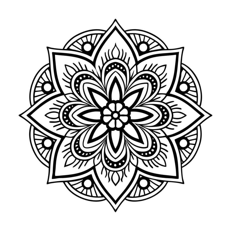Minimalistic Mandalas Icon on White Background vector