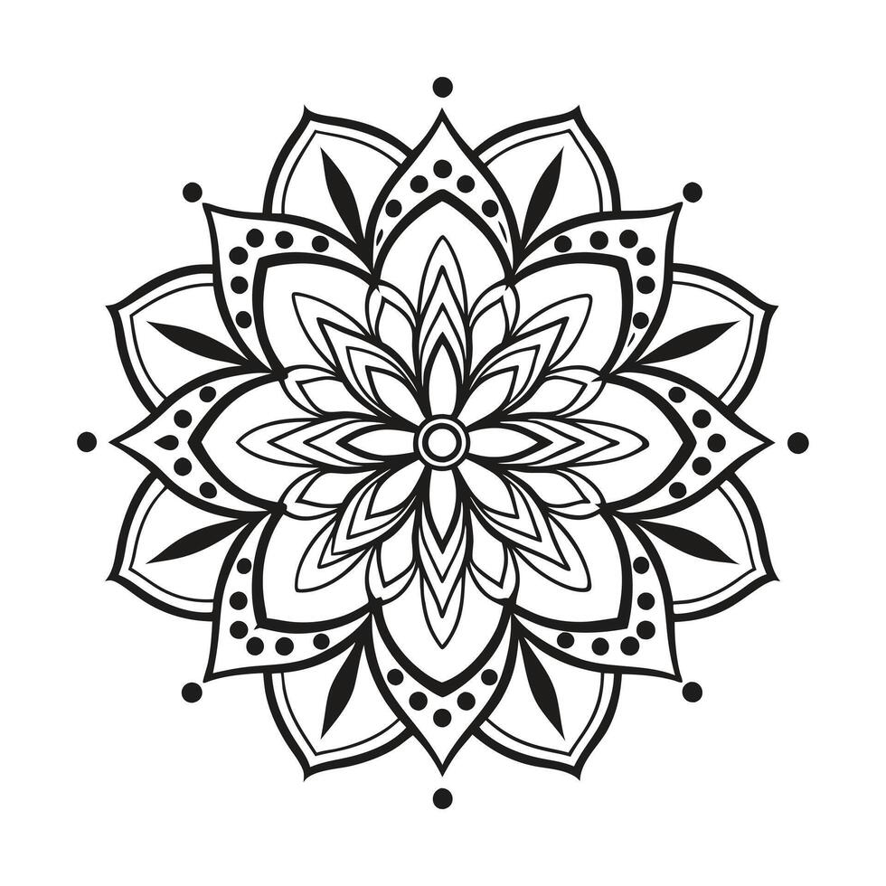 Premium Outline mandala icon. vector