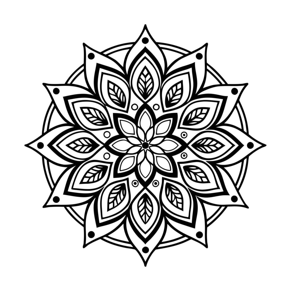 Mandala Silhouette Design, , vector
