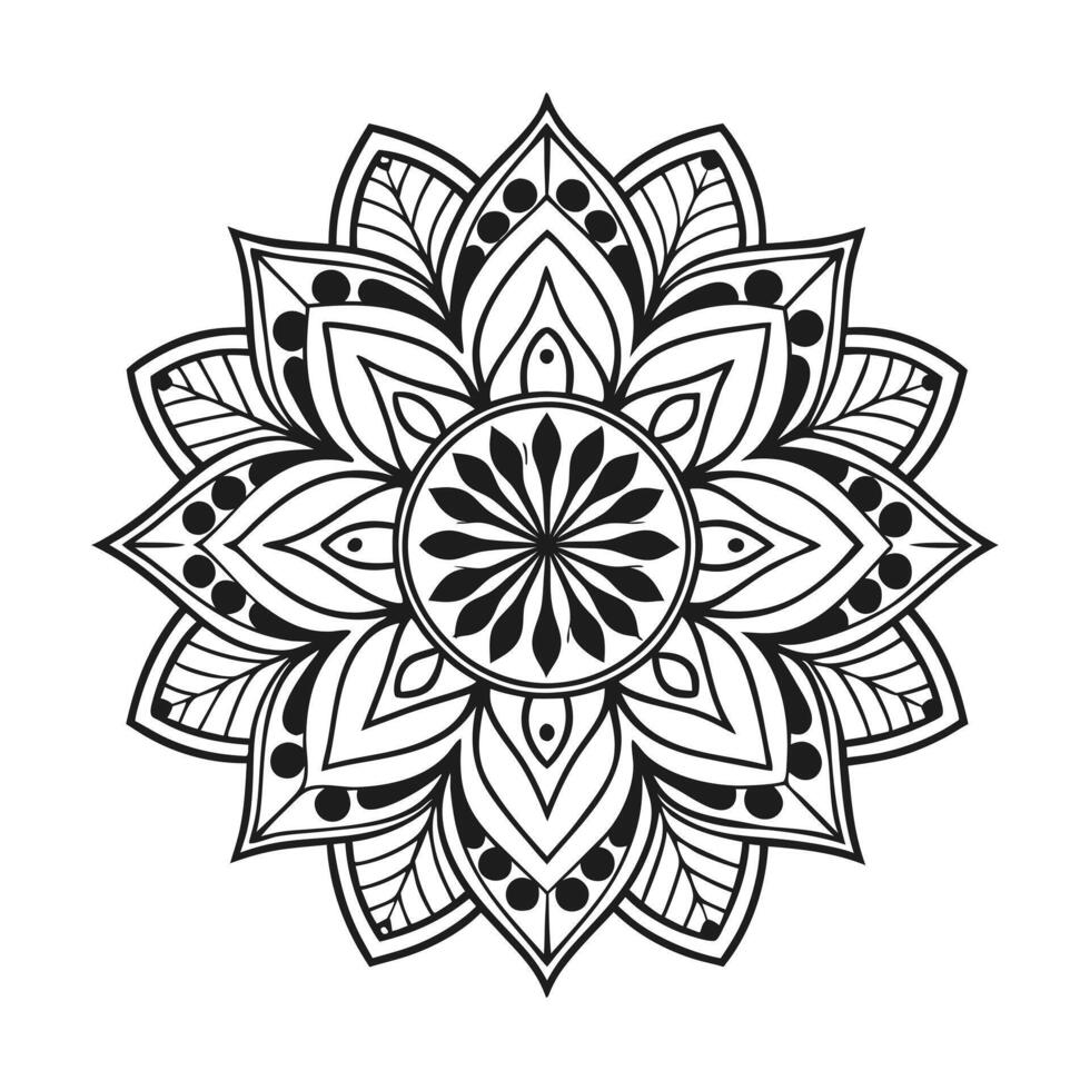 Circular pattern in the form of a mandala vector