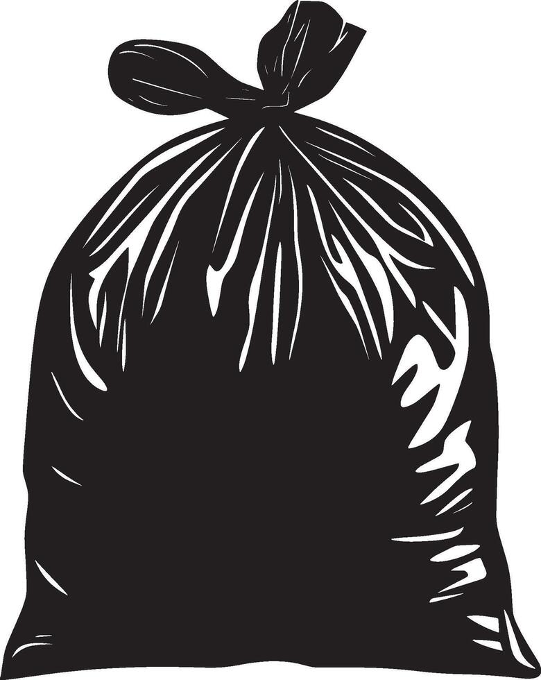 Garbage Bag icon black illustration vector