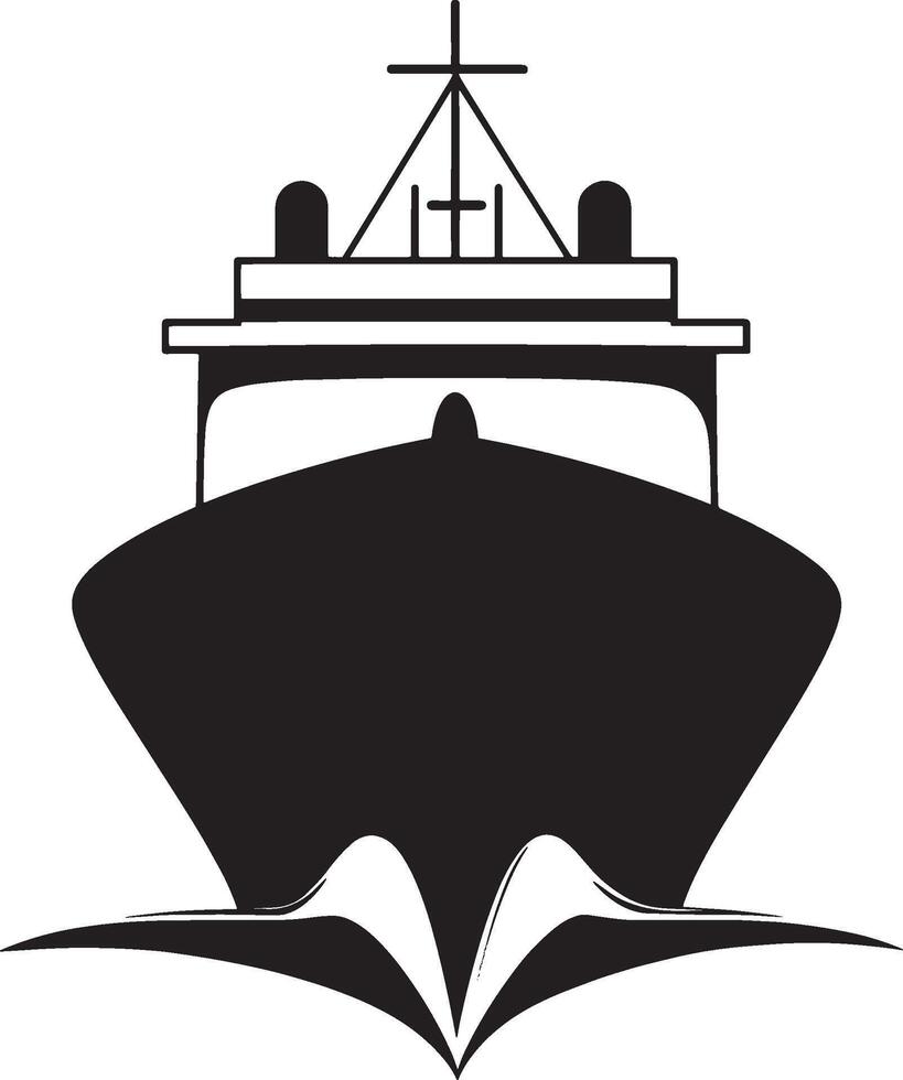 Logistic ship icon black illustration vector