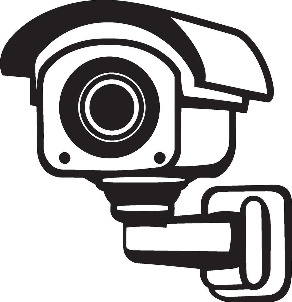 CCTV outline black illustration vector