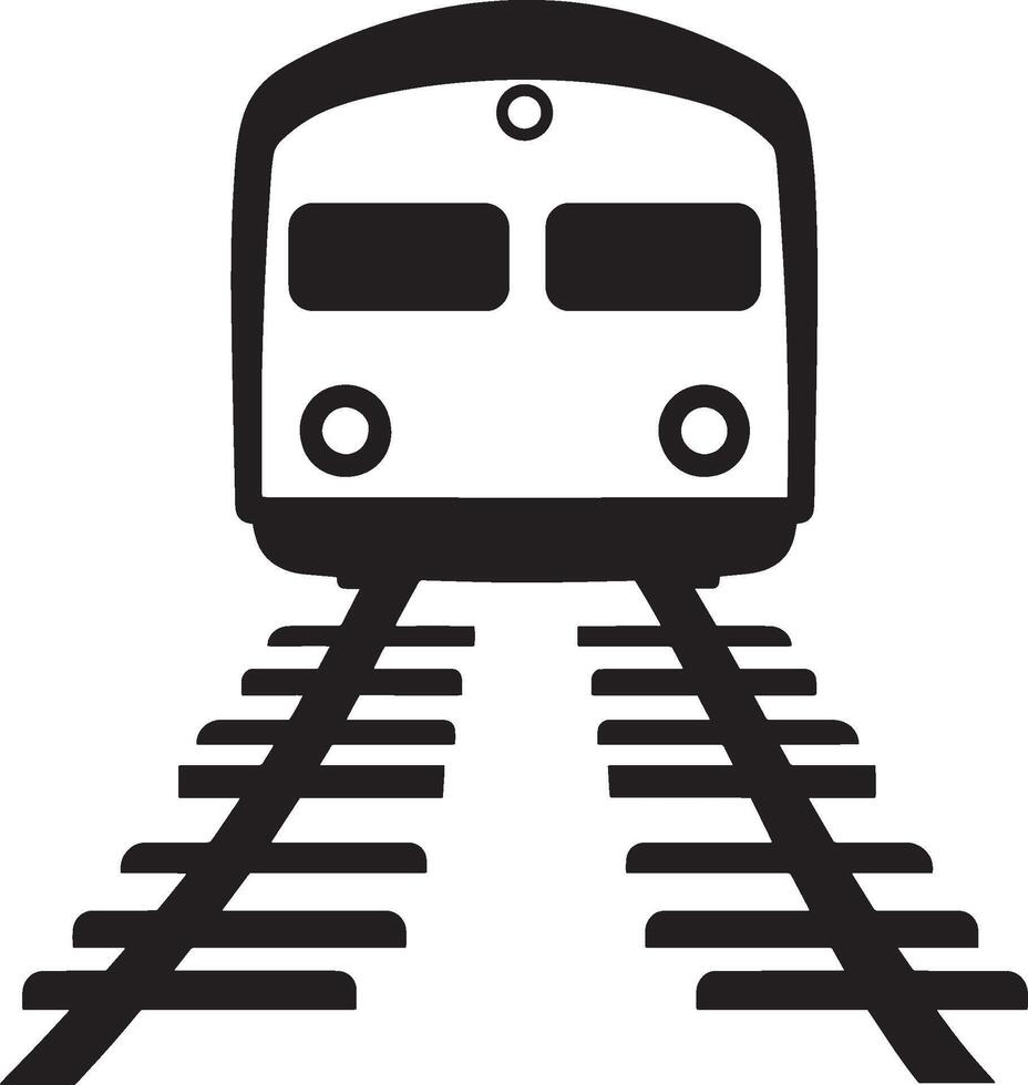 Train icon black illustration vector