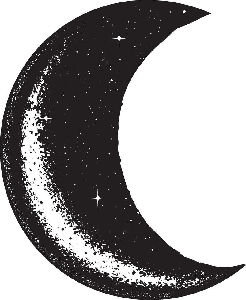 Moon simple silhouette black illustration vector