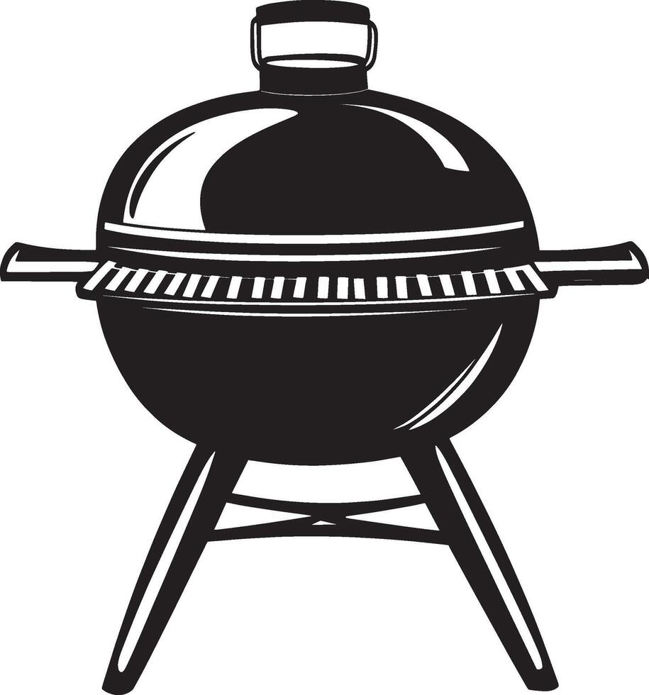 Barbecue Grill simple silhouette black illustration vector