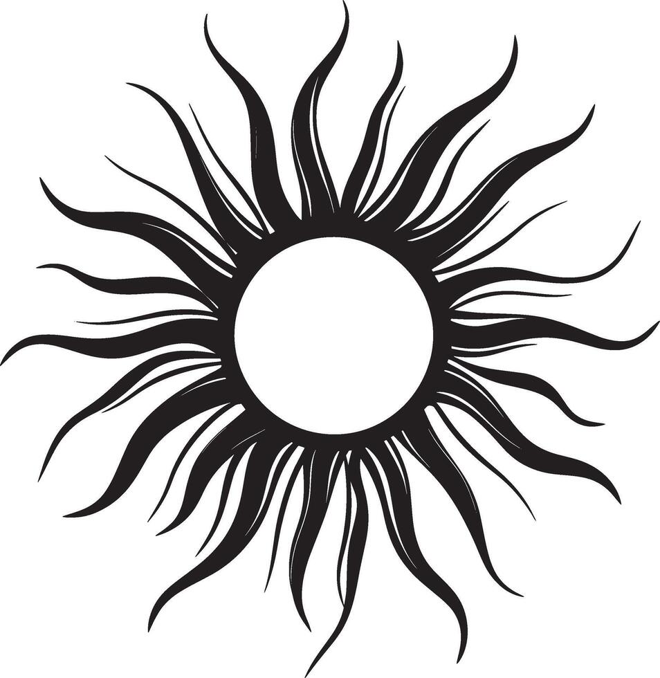 Sun icon black illustration vector