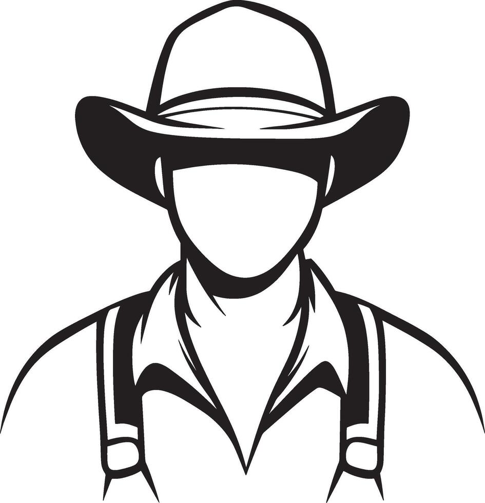 Farmer icon black illustration vector