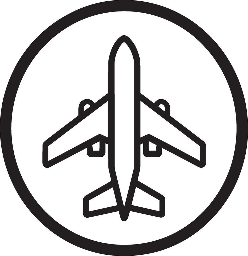 Travel airplane icon black illustration vector