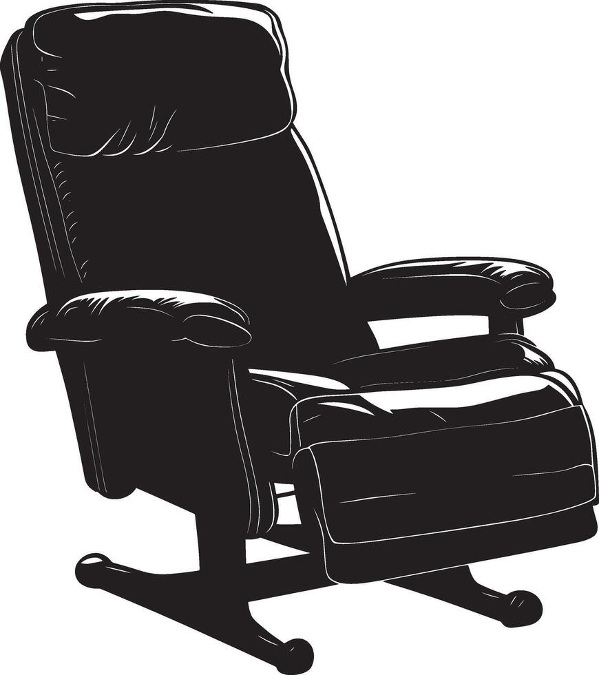 Simple ottoman furniture outline in black vector